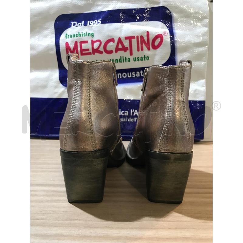 STIVALETTI DONNA TEXANO NUOVI NERO GIARDINI PELLE DORATO N 37 | Mercatino dell'Usato Faenza 3