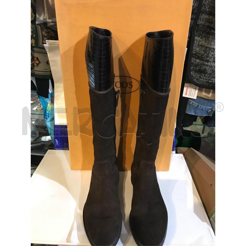 STIVALI DONNA TOD'S CAMOSCIO MARRONI INSERTO STAMPA 38.5  | Mercatino dell'Usato Faenza 2