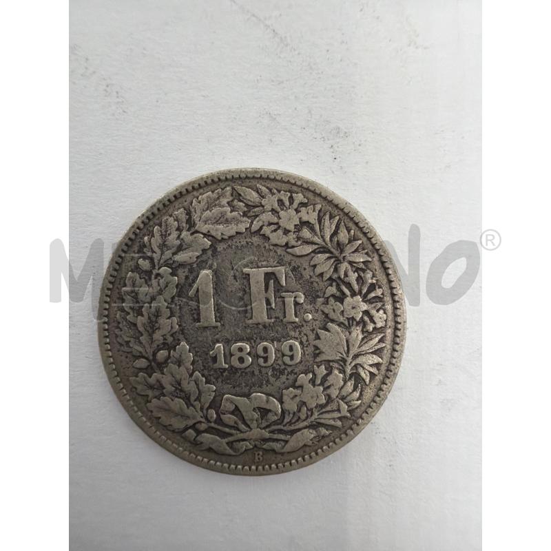 SVIZZERA 1 FRANCO 1899 ARGENTO MONETA  | Mercatino dell'Usato Faenza 3