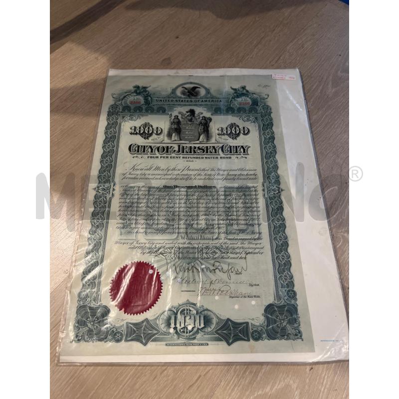TITOLO AZIONARIO 1920 STATI UNITI COLLEZIONISMO CARTACEO  | Mercatino dell'Usato Faenza 1