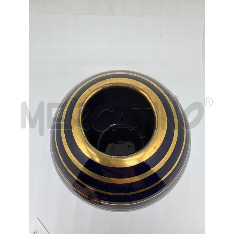 VASETTO CERAMICA FILO ORO BLU  | Mercatino dell'Usato Faenza 2