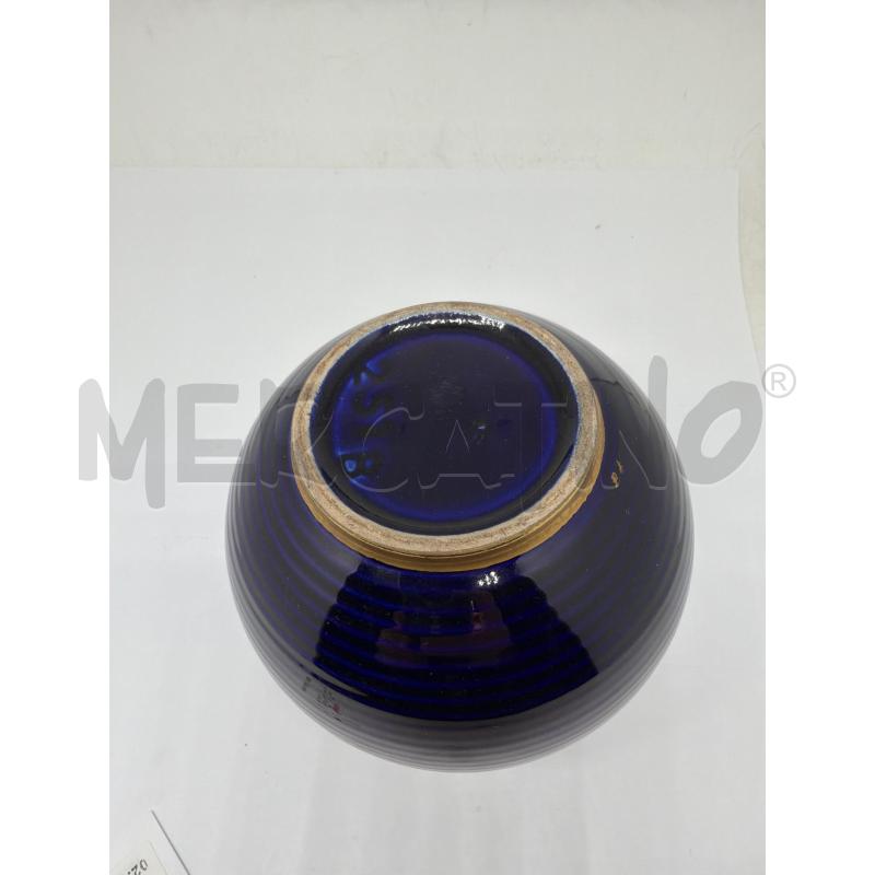 VASETTO CERAMICA FILO ORO BLU  | Mercatino dell'Usato Faenza 4