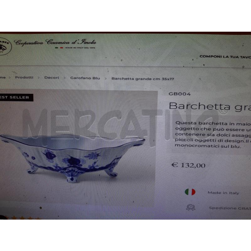 VASO BARCHETTA IMOLARTE COOP CERAMICA IMOLA 35X17CM | Mercatino dell'Usato Faenza 5