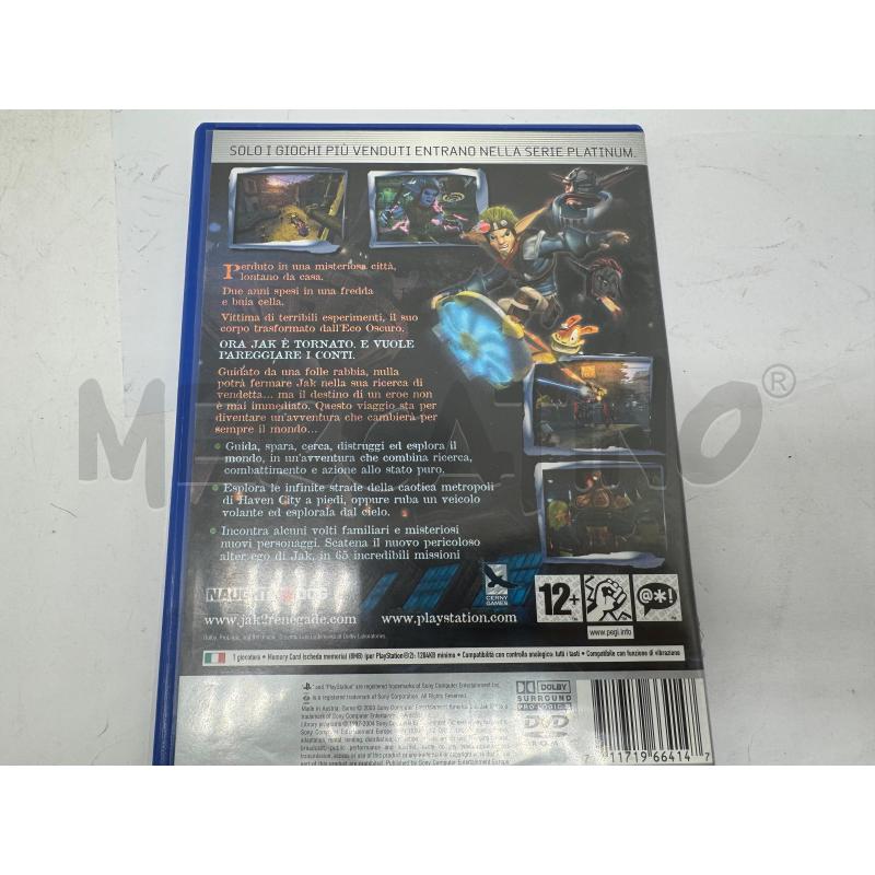 VIDEO GIOCO JAK II 2 PS2 PLAYSTATION 2 (DISCO RIGHE) PLATINUM  | Mercatino dell'Usato Faenza 3