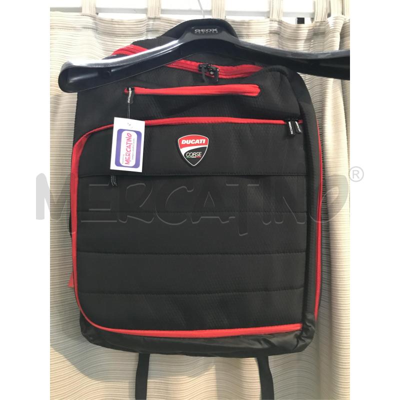 ZAINO VALIGIA DUCATI CORSE NERO ROSSO TESSUTO IMBOTTITO  | Mercatino dell'Usato Faenza 1