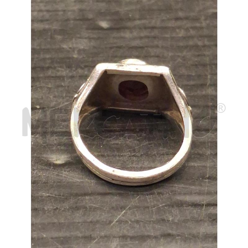 ANELLO IN ARGENTO CON GRANATO | Mercatino dell'Usato Lugo 2