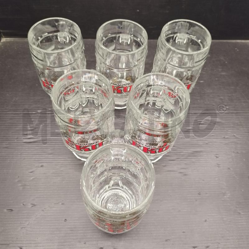 BICCHIERI PZ. 6 BIRRA EKU KULMBACHER | Mercatino dell'Usato Lugo 2