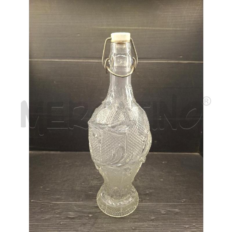 BOTTIGLIA VETRO ANNI 20 VINTAGE POLVERI ALBERANI | Mercatino dell'Usato Lugo 1