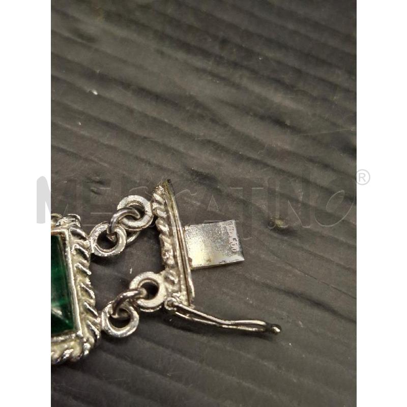 BRACCIALETTO IN ARGENTO ART DECO PIETRE VERDI | Mercatino dell'Usato Lugo 2