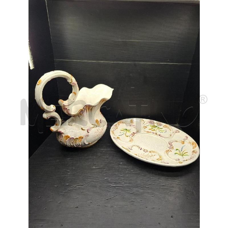 BROCCA CERAMICA BASSANO CON PIATTO | Mercatino dell'Usato Lugo 2