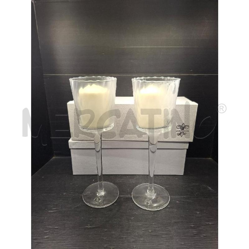 CANDELABRI PZ. 2 CALICE CRISTALLO | Mercatino dell'Usato Lugo 1