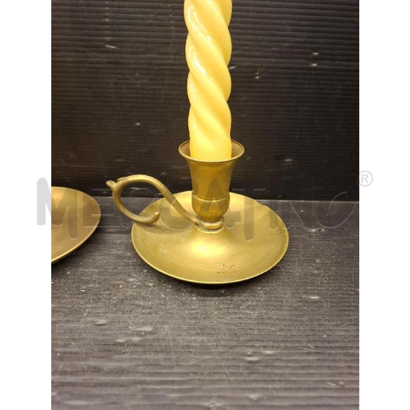 CANDELABRI PZ. 2 OTTONE CON CANDELA | Mercatino dell'Usato Lugo 2