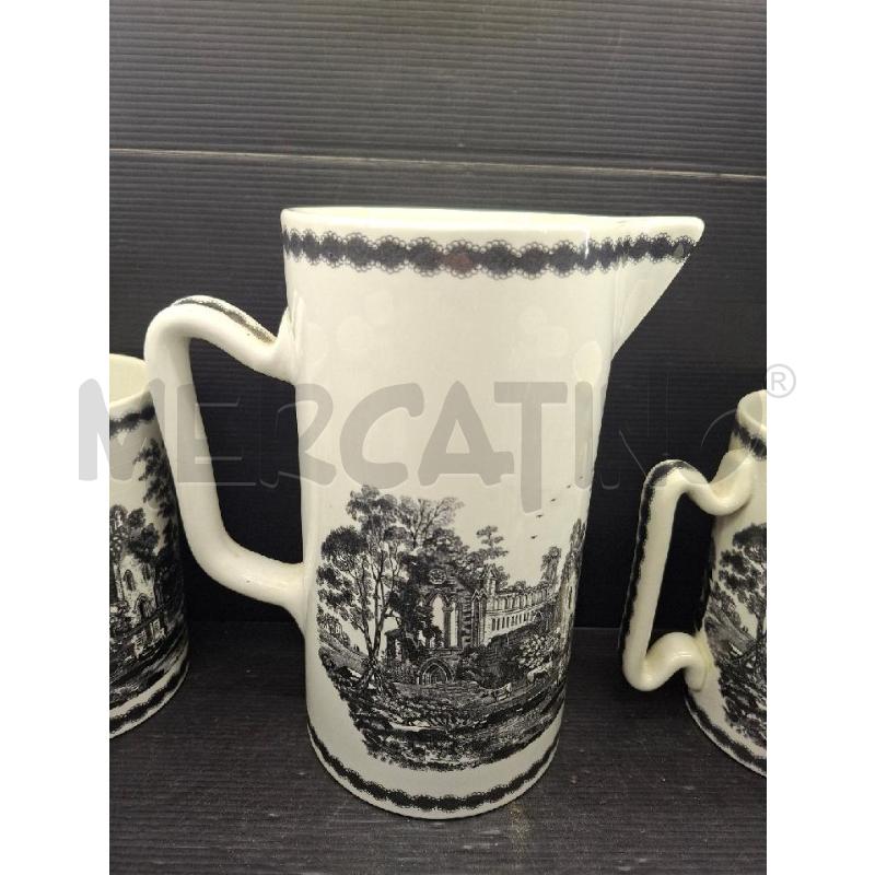 CARAFFA + 6 BOCCALI CERAMICA EXTRA CERAMIC PRODUCTION GOLDEN SERIES CANADIAN STYLE | Mercatino dell'Usato Lugo 2