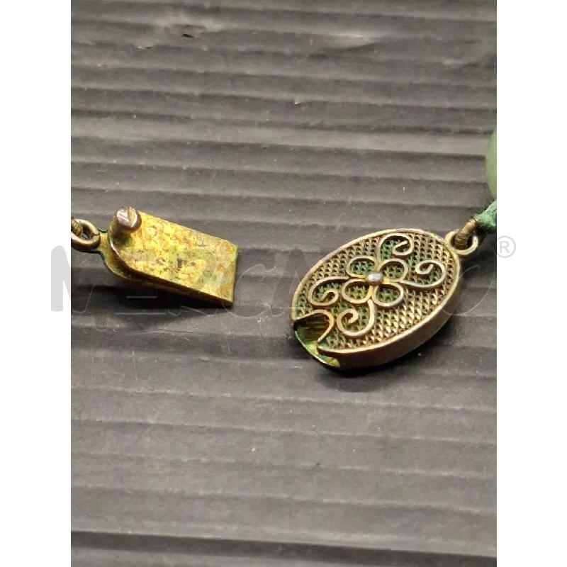 COLLANA PERLE DI AVVENTURINA CHIUSURA ARGENTO | Mercatino dell'Usato Lugo 5
