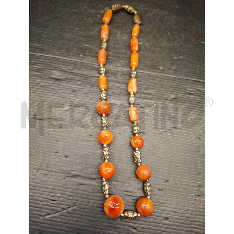 COLLANA PIETRE CORNIOLA | Mercatino dell'Usato Lugo 1
