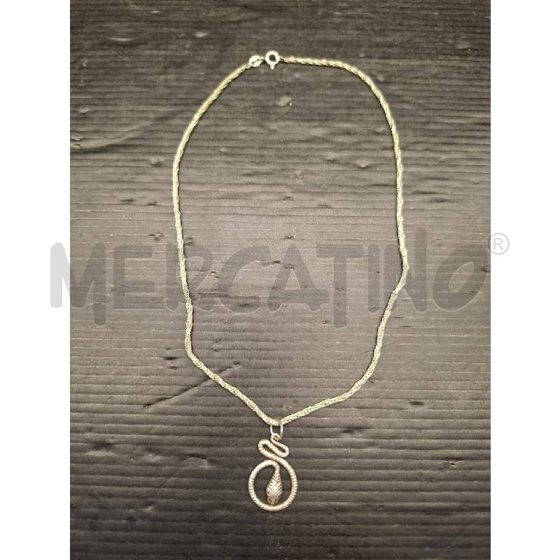 COLLANINA IN ARGENTO CON CIONDOLO SERPENTE | Mercatino dell'Usato Lugo 1