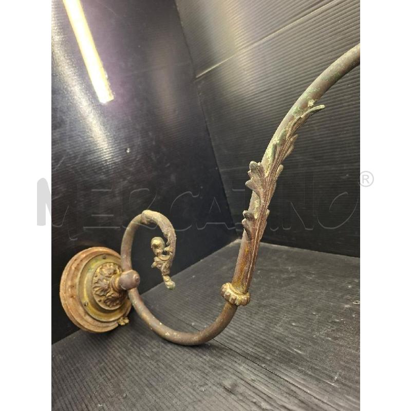 LAMPADA DA PARETE ANNI 20/30 OTTONE VETRO VERDE | Mercatino dell'Usato Lugo 2