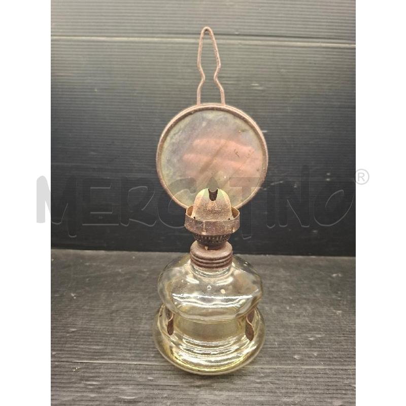 LAMPADA VECCHIA A OLIO CON SPECCHIETTO  | Mercatino dell'Usato Lugo 1