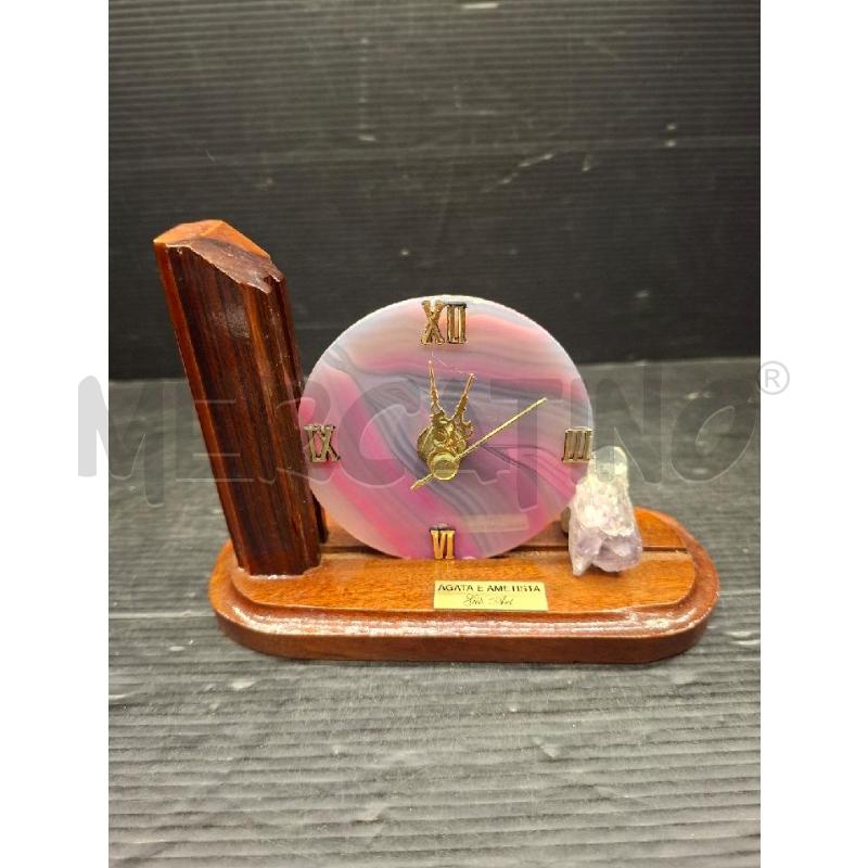 OROLOGIO DA APPOGGIO AGATA E AMETISTA  | Mercatino dell'Usato Lugo 1