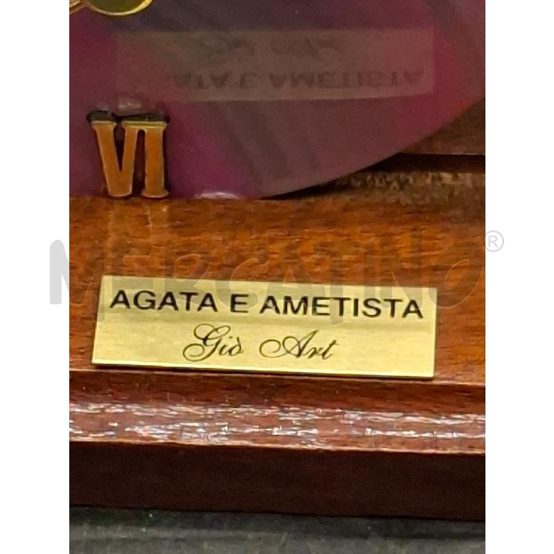OROLOGIO DA APPOGGIO AGATA E AMETISTA  | Mercatino dell'Usato Lugo 2