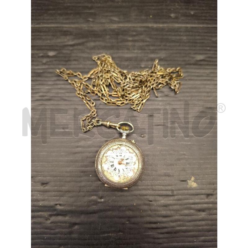 OROLOGIO DA TASCHINO WENGIA IN ARGENTO FINE 800 PRIMI 900 FUNZIONANTE | Mercatino dell'Usato Lugo 1