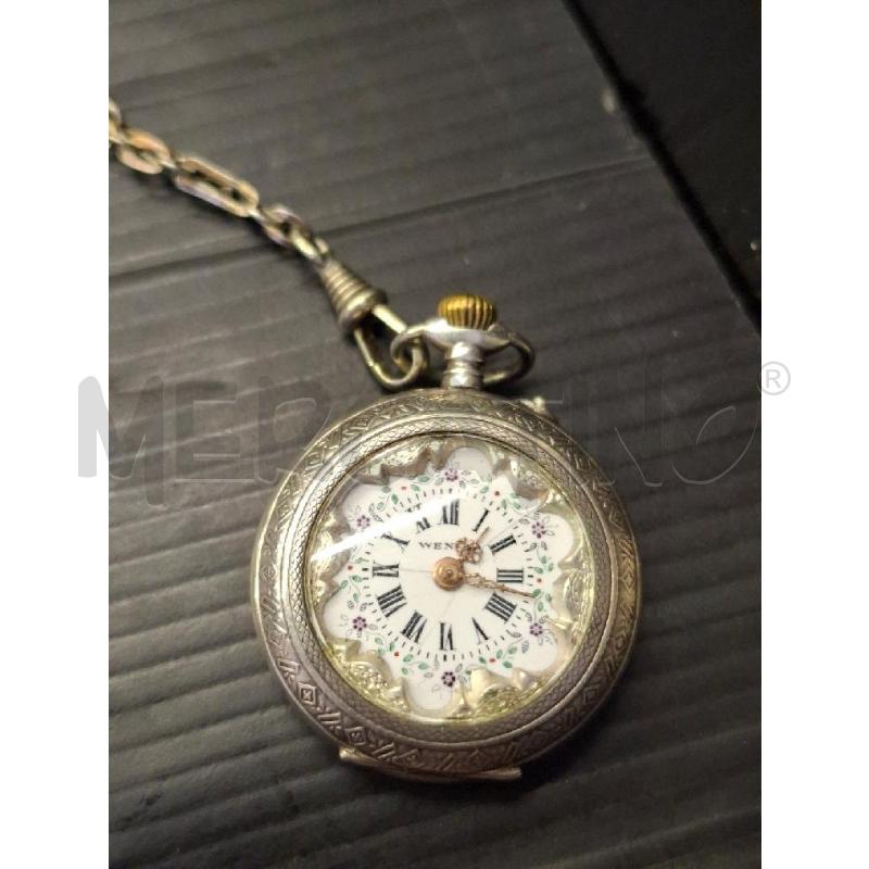 OROLOGIO DA TASCHINO WENGIA IN ARGENTO FINE 800 PRIMI 900 FUNZIONANTE | Mercatino dell'Usato Lugo 2