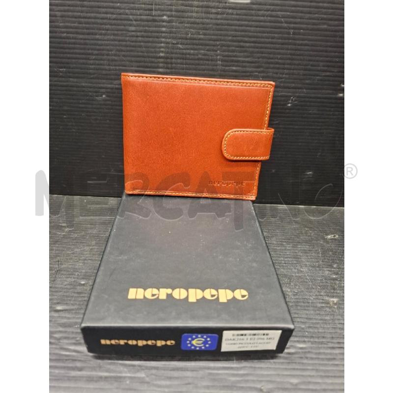 PORTA FOGLIO NEROPEPE PELLE MARRONE | Mercatino dell'Usato Lugo 1