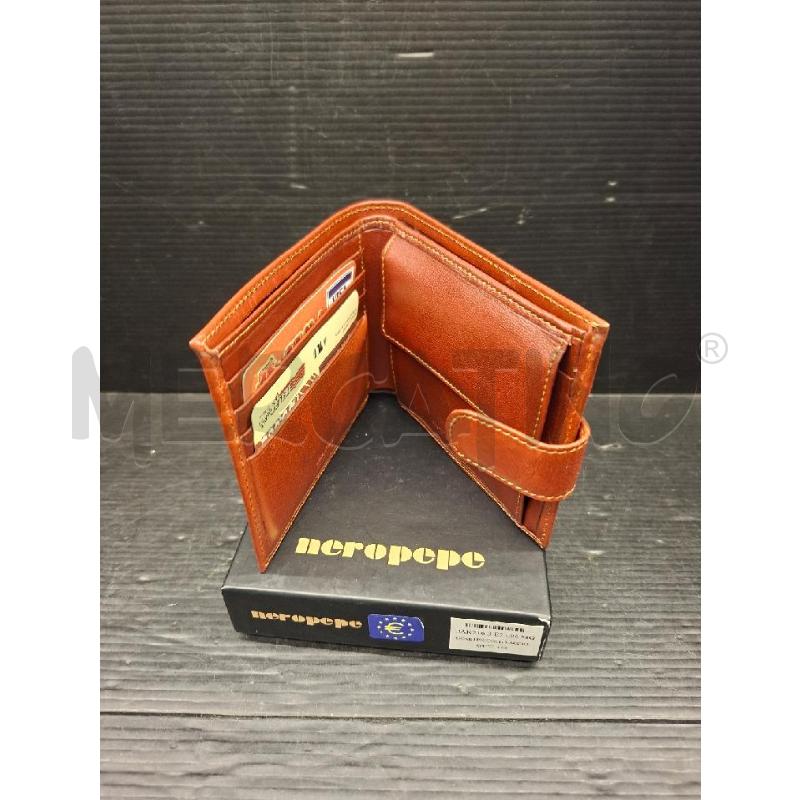 PORTA FOGLIO NEROPEPE PELLE MARRONE | Mercatino dell'Usato Lugo 2