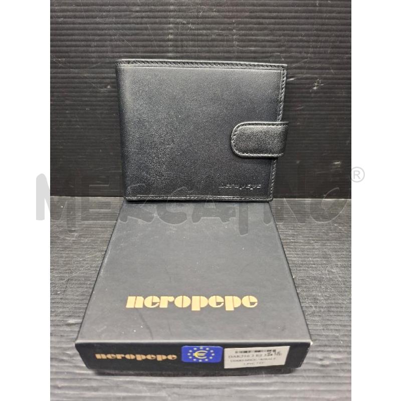 PORTA FOGLIO NEROPEPE PELLE NERA | Mercatino dell'Usato Lugo 1