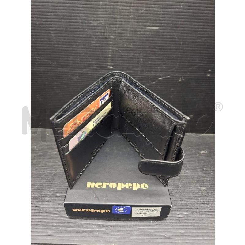PORTA FOGLIO NEROPEPE PELLE NERA | Mercatino dell'Usato Lugo 2