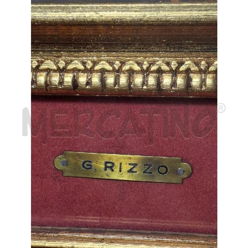 QUADRO DIPINTO G. RIZZO CORNICE DORATA | Mercatino dell'Usato Lugo 4