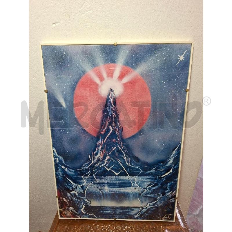 QUADRO DIPINTO LUNA CASCATA | Mercatino dell'Usato Lugo 1