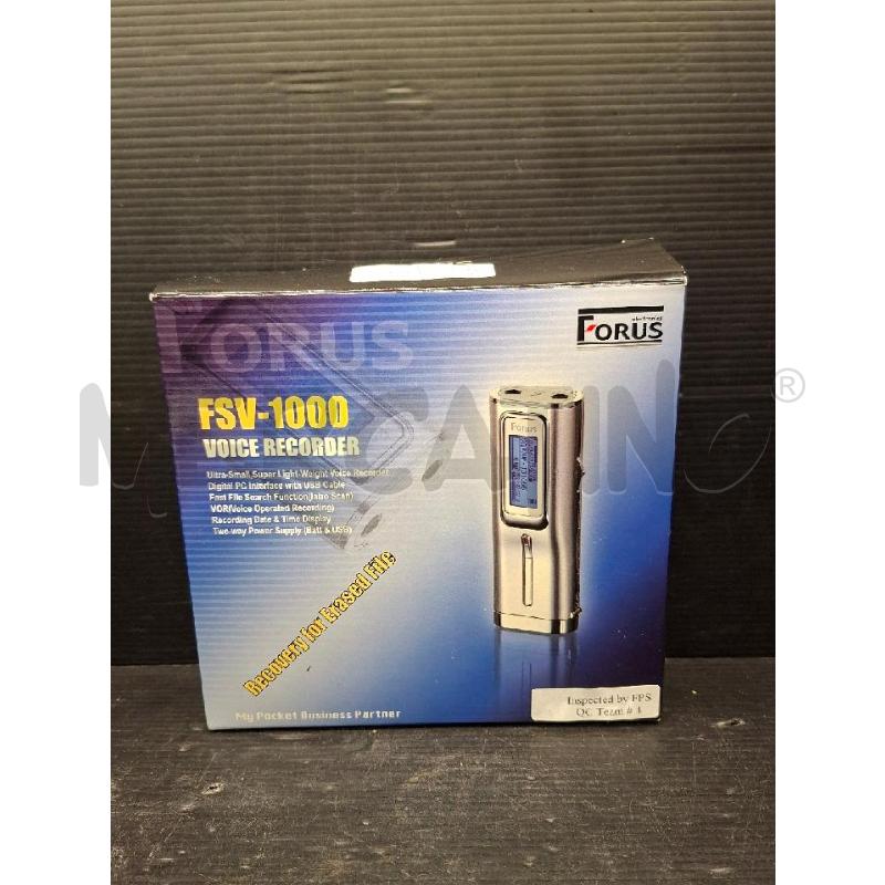 REGISTRATORE FORUS FSV-1000 VOICE RECORDER 128GB | Mercatino dell'Usato Lugo 2