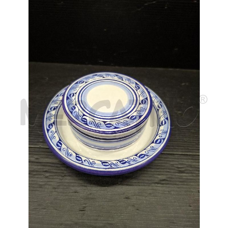 SCATOLINA CON COPERCHIO CERAMICA SUGHI CON PIATTINO  | Mercatino dell'Usato Lugo 1