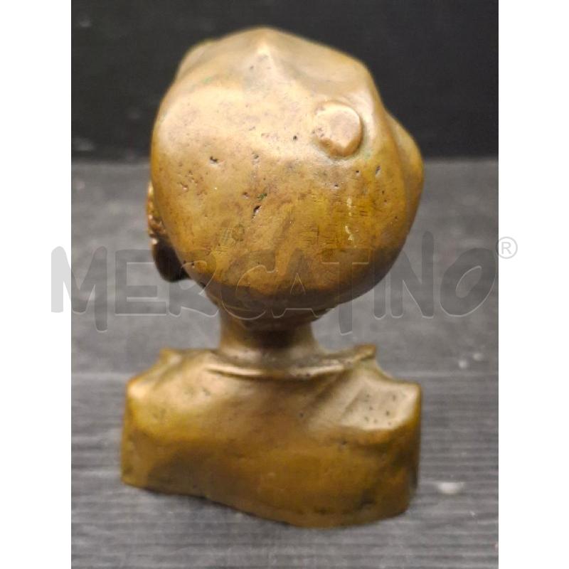 SCULTURA IN BRONZO SCUGNIZZO CON CAPPELLO | Mercatino dell'Usato Lugo 2