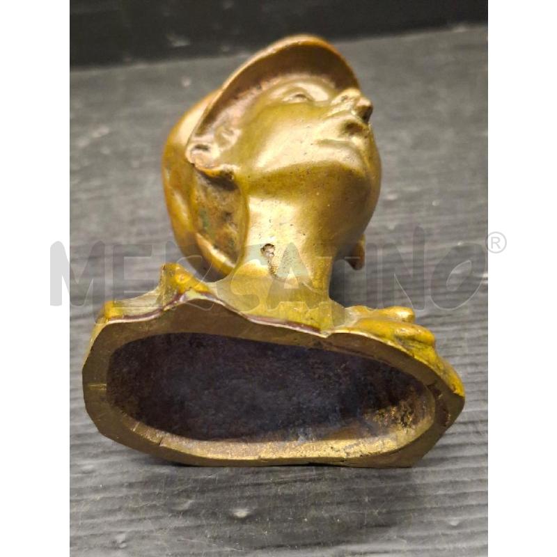 SCULTURA IN BRONZO SCUGNIZZO CON CAPPELLO | Mercatino dell'Usato Lugo 3