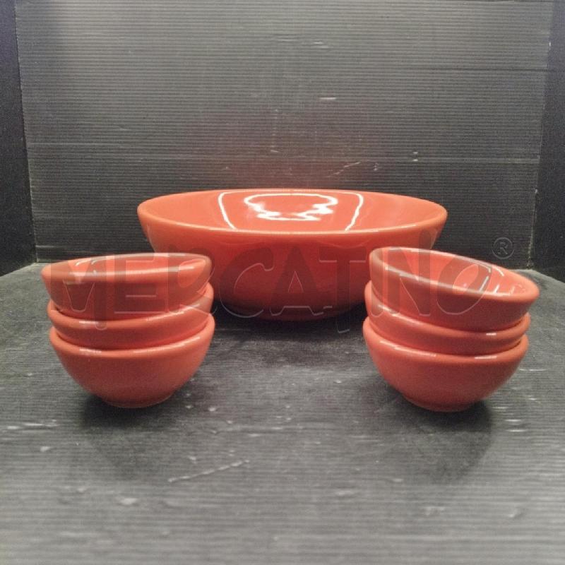 SERVIZIO DA PINZIMONIO CERAMICA ROMETTI CIOTOLA+6 CIOTOLINE | Mercatino dell'Usato Lugo 1