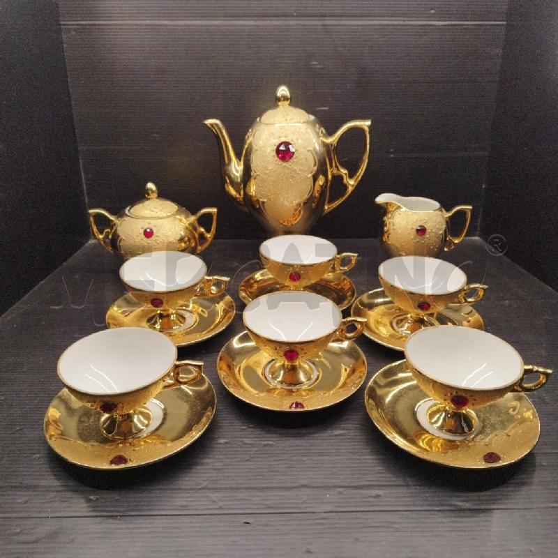 SERVIZIO DORATO CAFFÈ CERAMICA BAVARIA STRASS | Mercatino dell'Usato Lugo 1