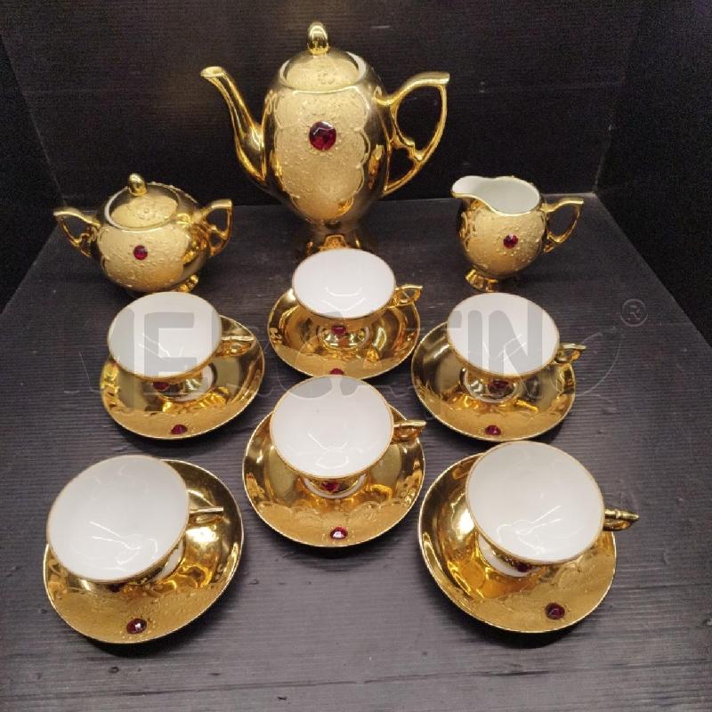 SERVIZIO DORATO CAFFÈ CERAMICA BAVARIA STRASS | Mercatino dell'Usato Lugo 2