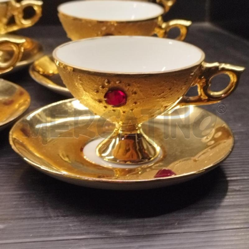 SERVIZIO DORATO CAFFÈ CERAMICA BAVARIA STRASS | Mercatino dell'Usato Lugo 3