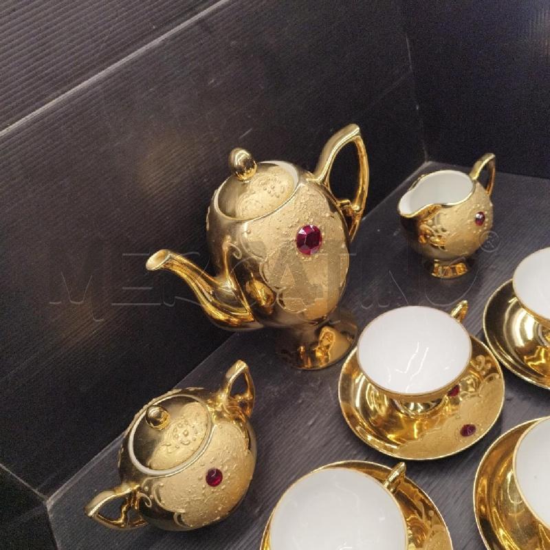 SERVIZIO DORATO CAFFÈ CERAMICA BAVARIA STRASS | Mercatino dell'Usato Lugo 4