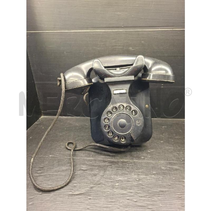 TELEFONO A ROTELLE VINTAGE IN BACHELITE NERO | Mercatino dell'Usato Lugo 1