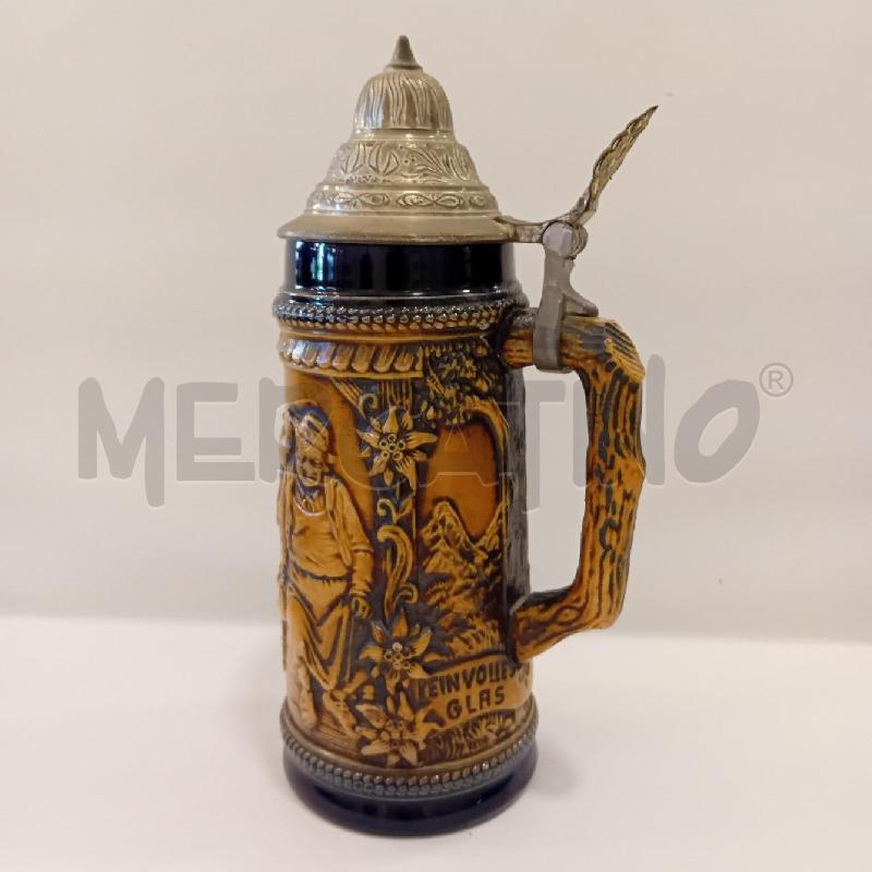BOCCALE BIRRA  PERSONAGGI RILIEVO | Mercatino dell'Usato Cesenatico 1