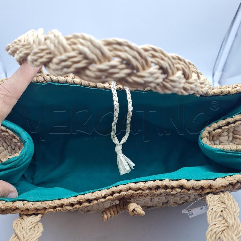 BORSA DONNA PAGLIA  INTERNO VERDE | Mercatino dell'Usato Cesenatico 3