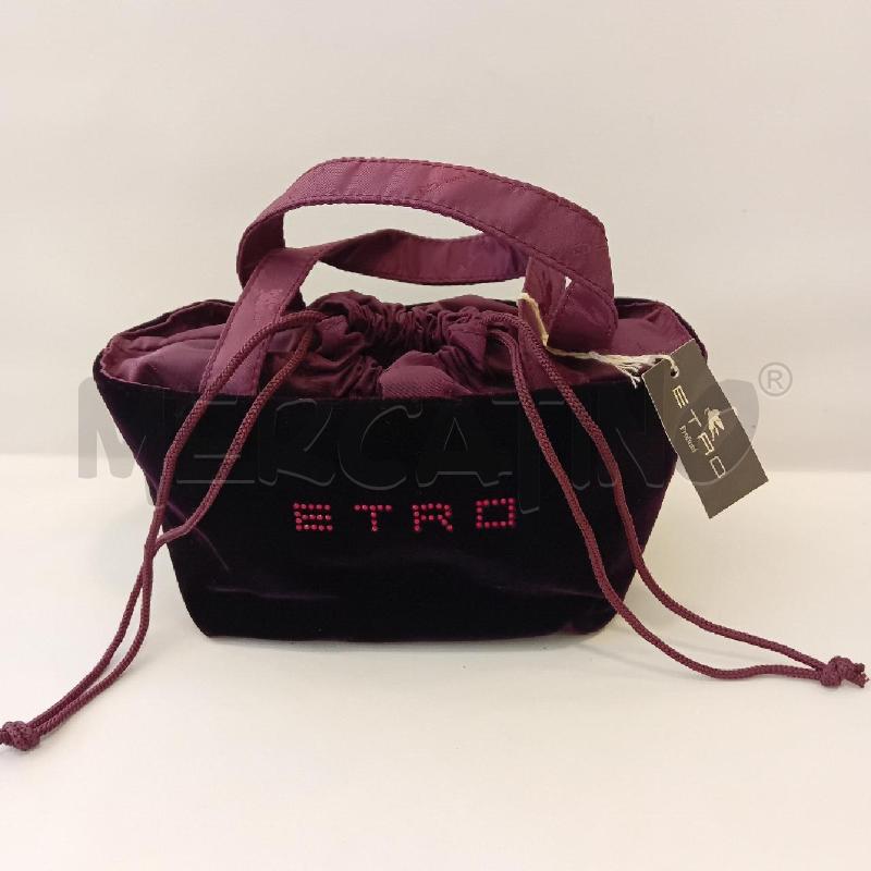 BORSETTA DONNA ETRO VELLUTO VIOLA | Mercatino dell'Usato Cesenatico 1