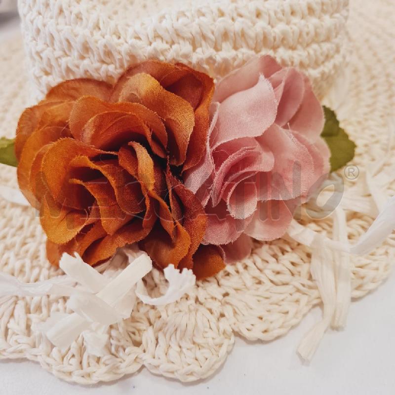 CAPPELLO DONNA PAGLIA NATURALE FIORE  | Mercatino dell'Usato Cesenatico 3