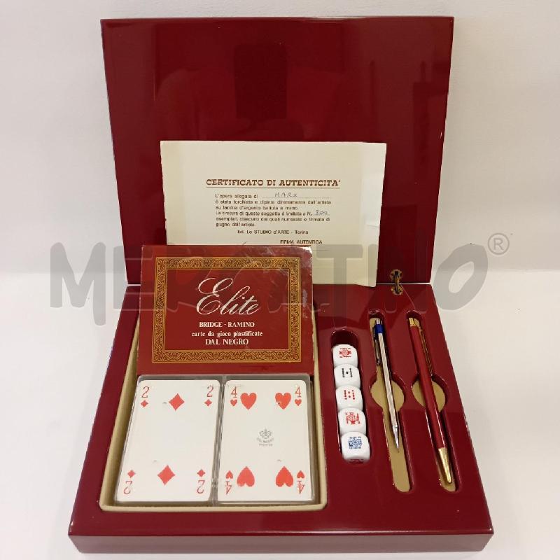 CARTE DA GIOCO ELITE CON SCATOLA BORDEAUX DAL NEGRO | Mercatino dell'Usato Cesenatico 3