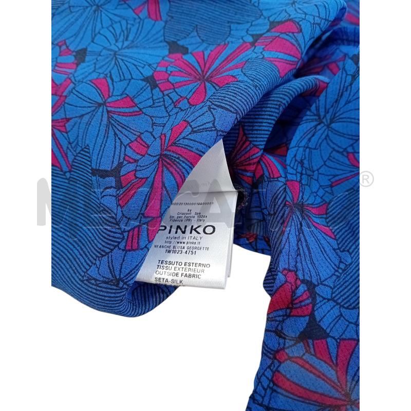 CASACCA DONNA PINKO AZZURRA FIORIROSA | Mercatino dell'Usato Cesenatico 4