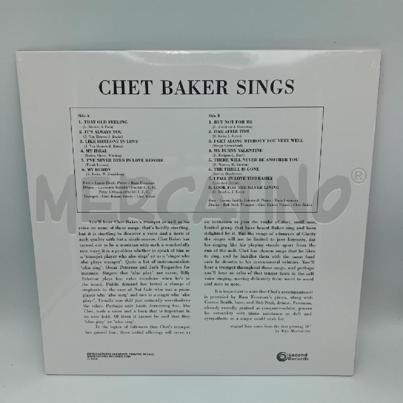 CHET BAKER SING | Mercatino dell'Usato Cesenatico 2