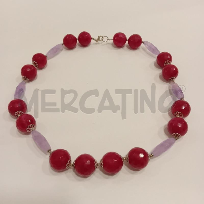 COLLANA AMETISTA E PIETRA DI RUBINO  | Mercatino dell'Usato Cesenatico 1